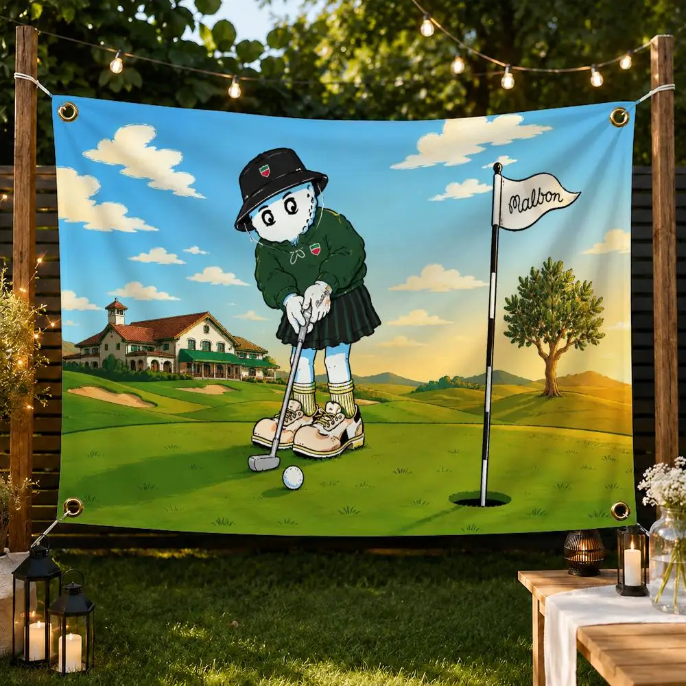 Marke Malbon Golf-Flaggen Garten-Dekorationsbanner Innen- und Außenwand-Hängeflagge Heim-Terrassen-Wandkunst-Dekoration – Detail 12