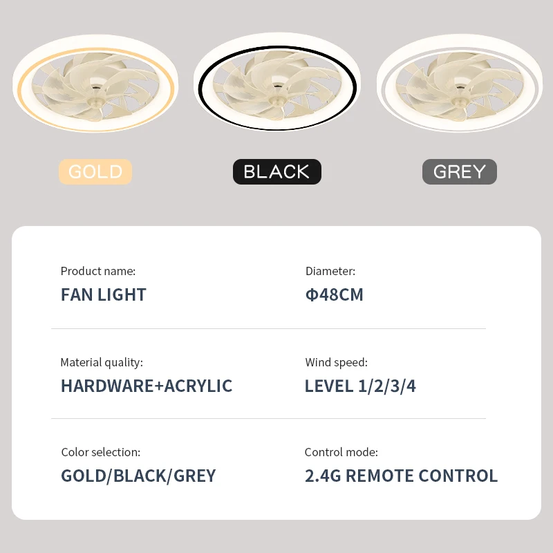 Remote Control Large Ventilator Lamp Air Blades Fan For Home Led Low Profile Ceiling Light Electric Fans Type With lamp Lighting