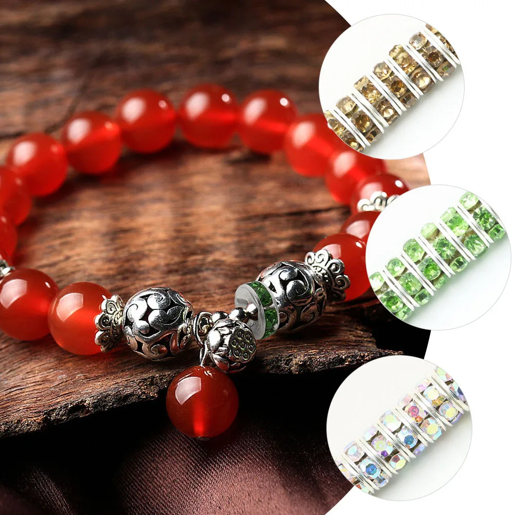 

200Pcs Colored Glass Beads Spacer for Jewelry Making Bracelet Charms Crafts DIY Supplies Bulk Beads for Bracelets