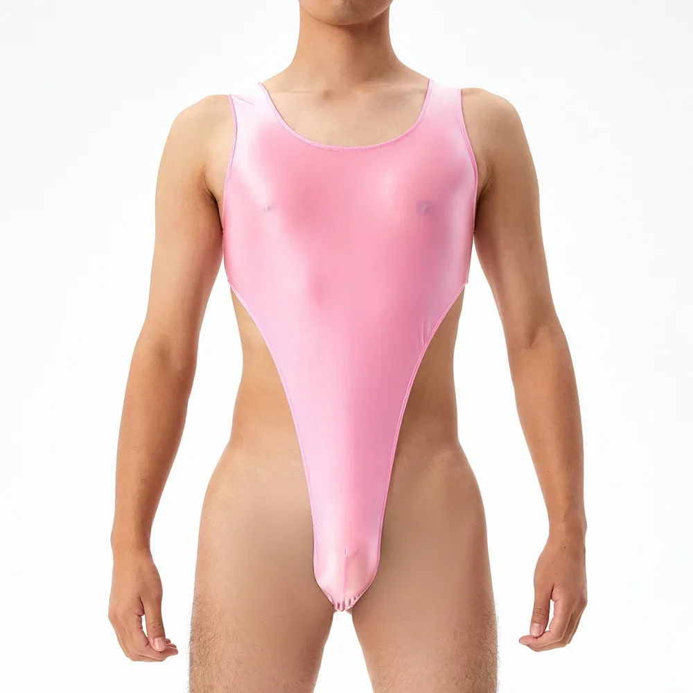 Body tanga de corte alto para homens, modelador elástico, bolsa com protuberância em u, meia-calça sexy, lingerie masculina, roupa noturna, collant transparente, novo em agora