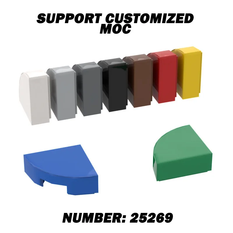 

50g Moc Tile Round 1x1 Quarter 25269 DIY Creative Enlighten Building Blocks Bricks Sets Compatible with Assembly Particles