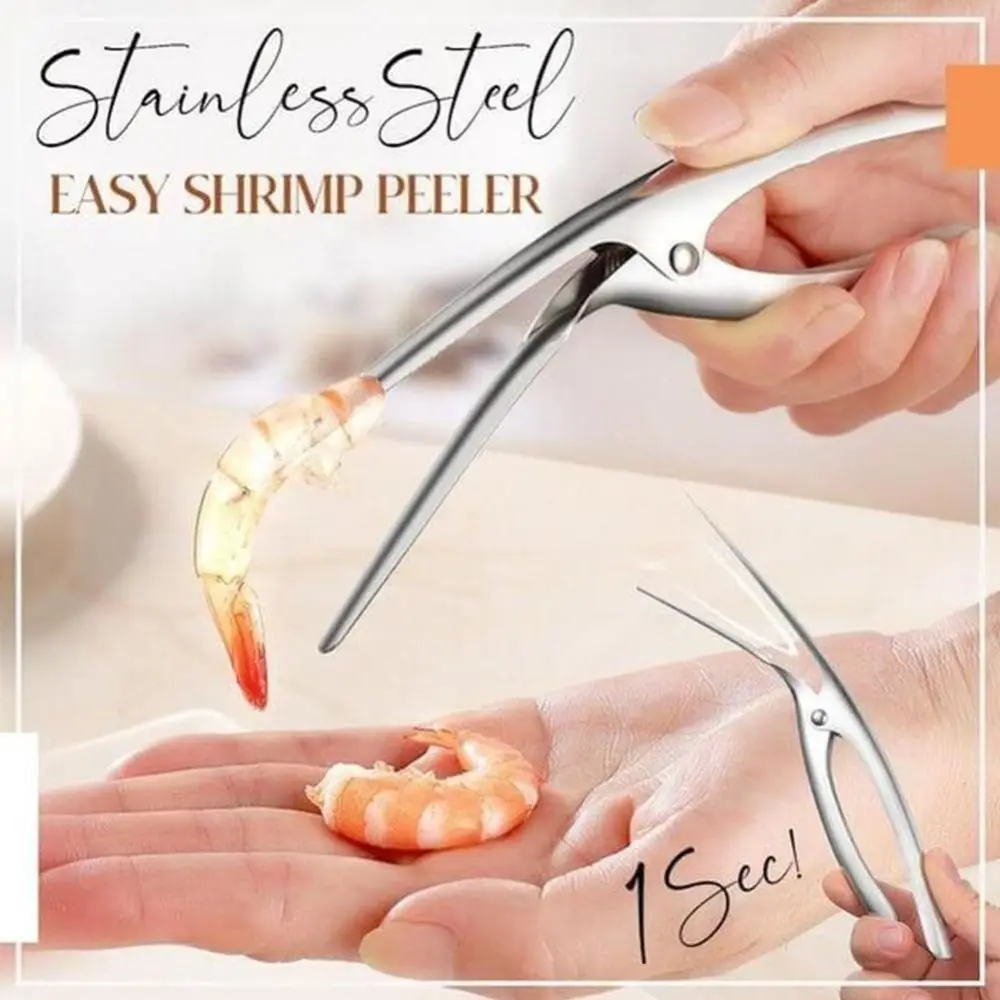 Stainless Steel Shrimp Peeler Shrimp Deveiner Peel Device Fast Prawn Peeler Lobster Shell Remover Kitchen Seafood Tools