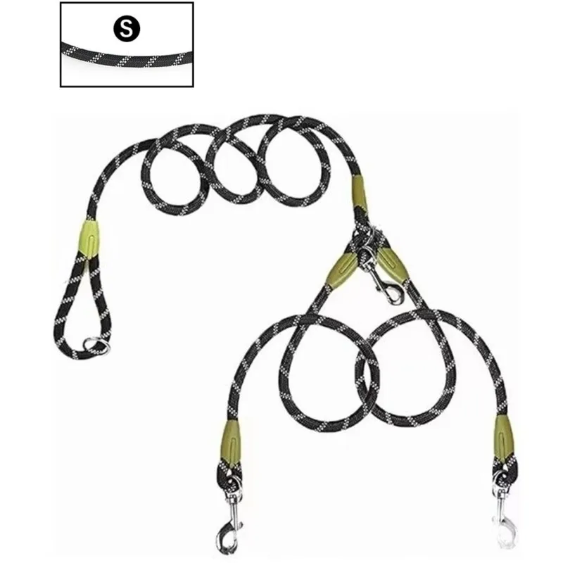 DTA4-For Tangle-Free Nylon Dual Dog Leash- Adjustable Multi-Function Outdoor Running& Walking Pet Rope