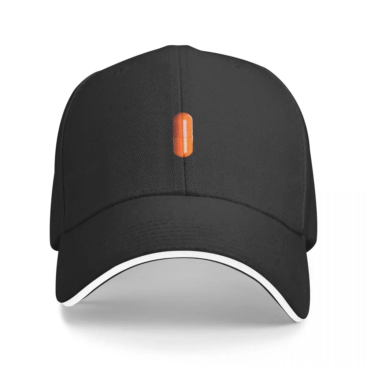 Orange Pill Baseball Cap black Snap Back Hat Icon Women's Hats Men's