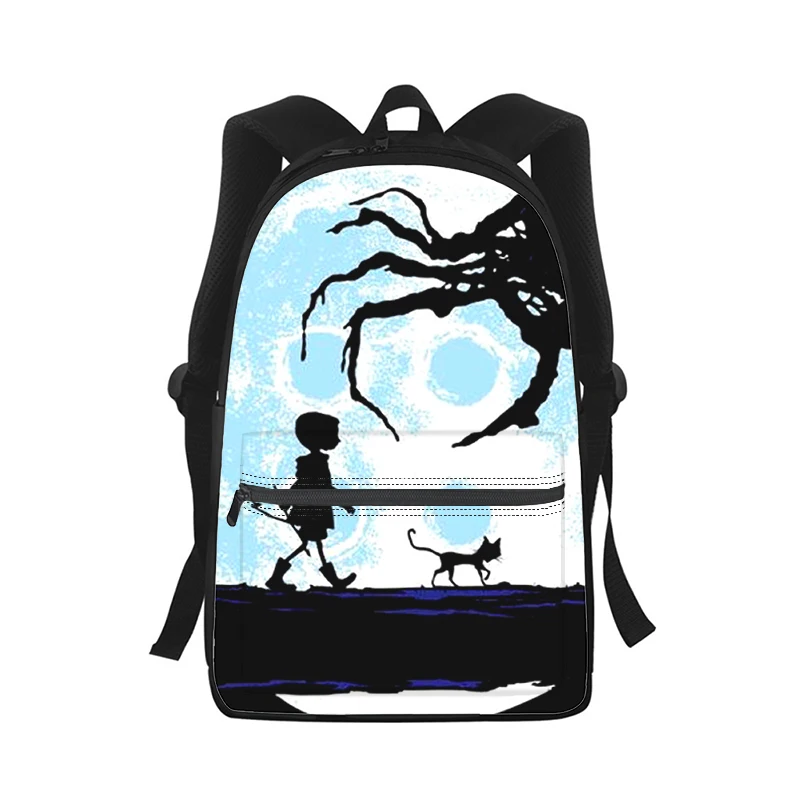 Coraline the Secret Door Men Women Backpack 3D Print Fashion Student School Bag Laptop Backpack Kids Travel Shoulder Bag