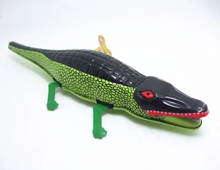 Jouet mécanique rétro en métal pour enfant, 18 crocodile, alligator, collection amusante, cadeau de noël