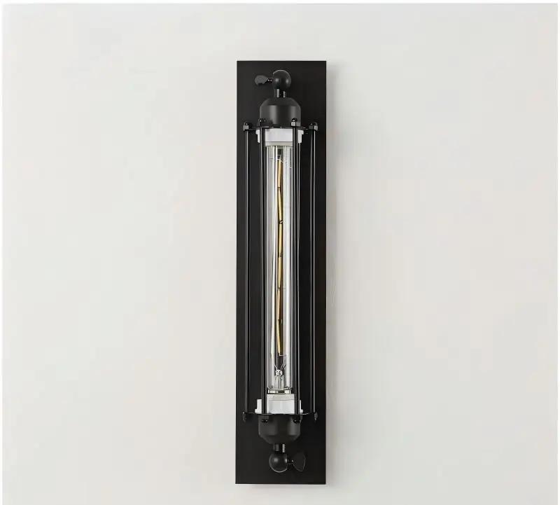 Attic Retro Industrial Style American Minimalist Ironwork Corridor Passage Warehouse Balcony Restaurant Wall Lamp