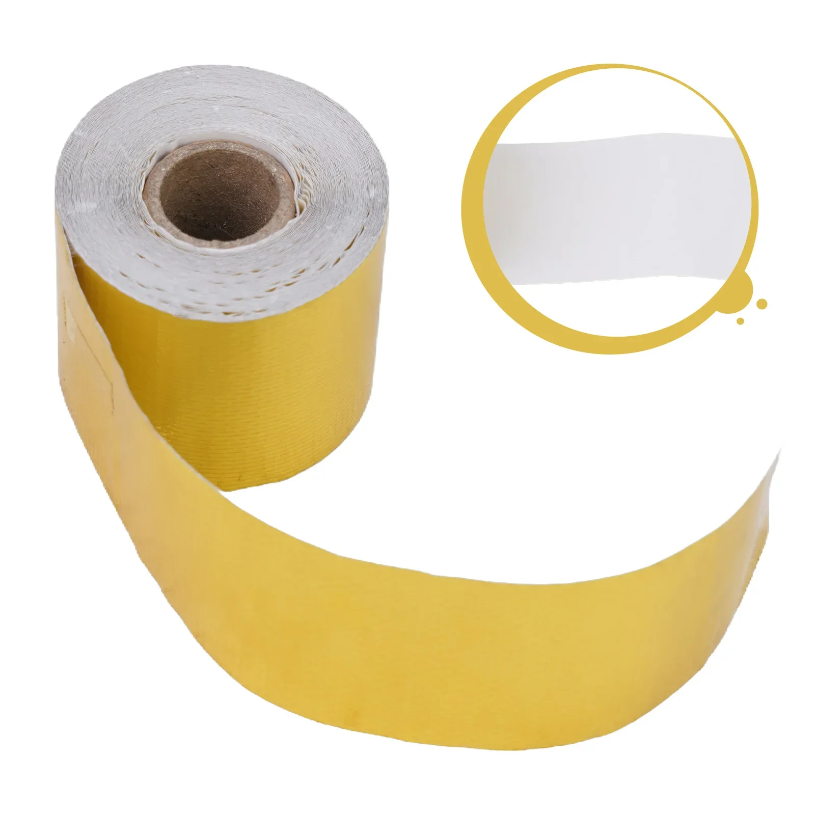 

1pc High Temperature Reflective Adhesive Gold Heat Shield Wrap Tape Header Heat Insulation Roll Tape Motorcycle Parts