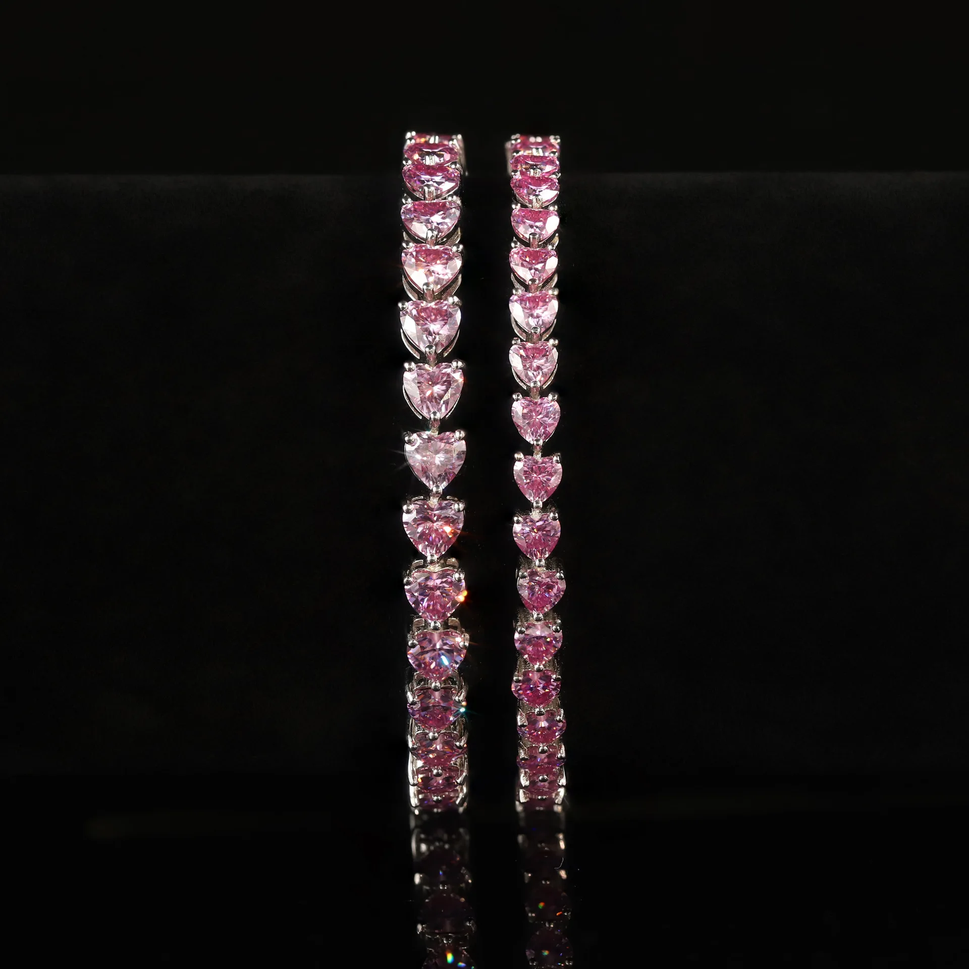 Full Diamond Moissanite Tennis Chain 4mm 5mm S925 Sterling Silver Iced Out Sparkly Luxury Jewelry for Women Wedding Party