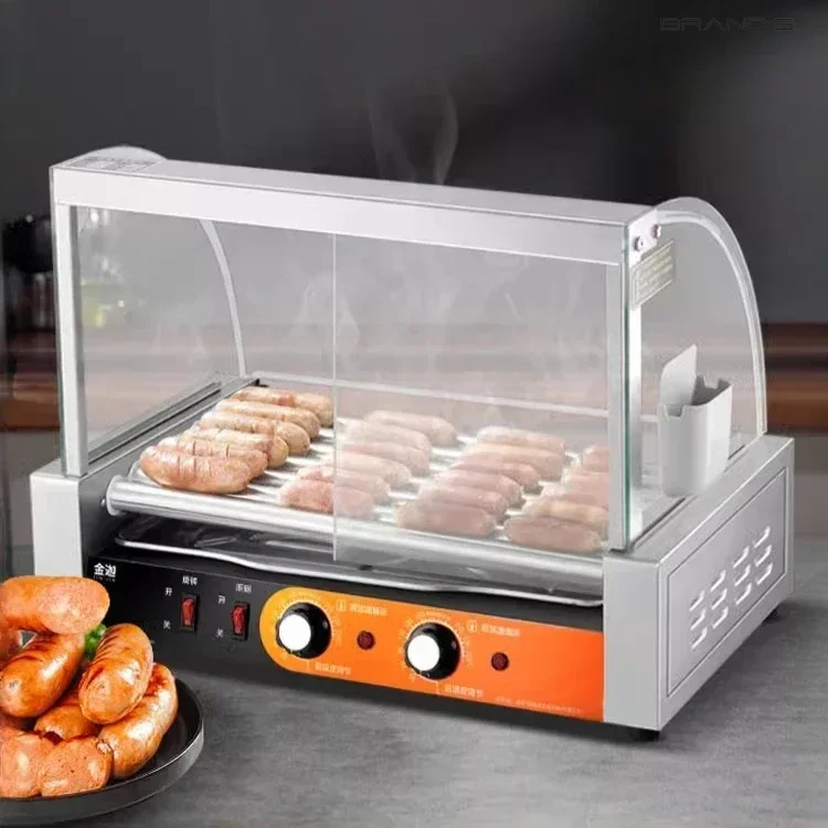 آلة شواء السجق التجارية هوت دوج لحم الخنزير التدفئة الدوارة متعددة الوظائف السجق التلقائي بالكامل #2