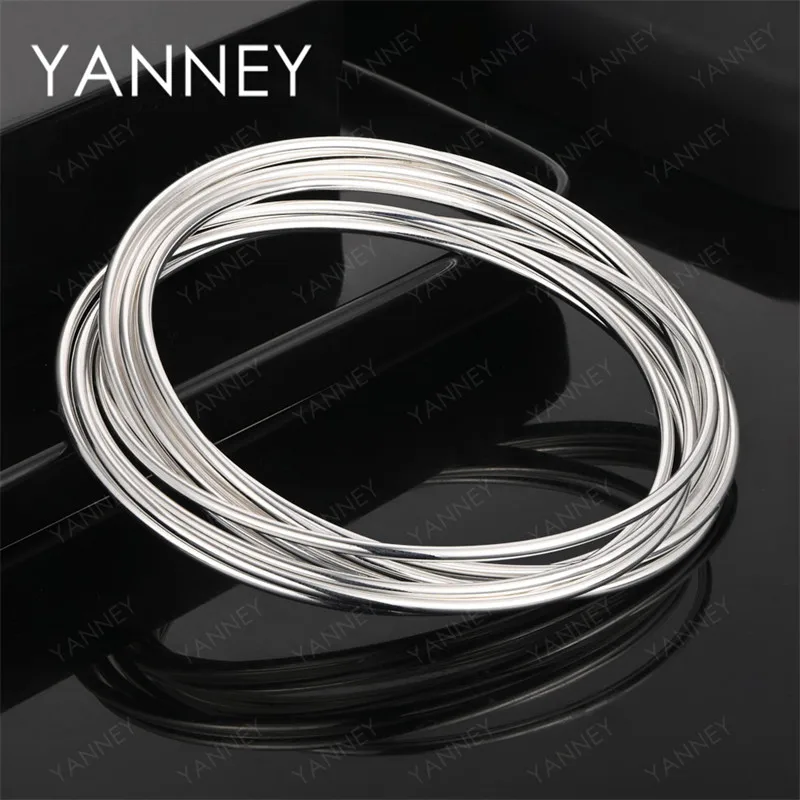 

Fashion 925 Sterling Silver Stylish Simple Bracelet Women Wedding Jewelry Gift Party Exquisite Jewelry