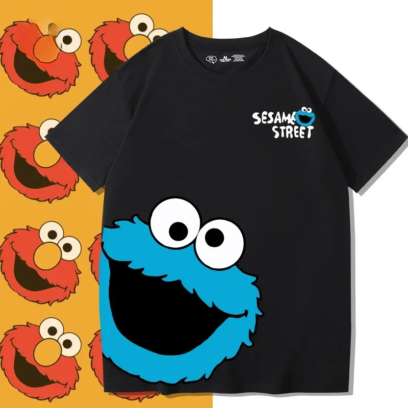 السمسم الأطفال 3-14 سنة 100% القطن تي شيرت الصيف الكرتون الوالدين والطفل تي شيرت غير رسمي موضة ملابس الأطفال #1