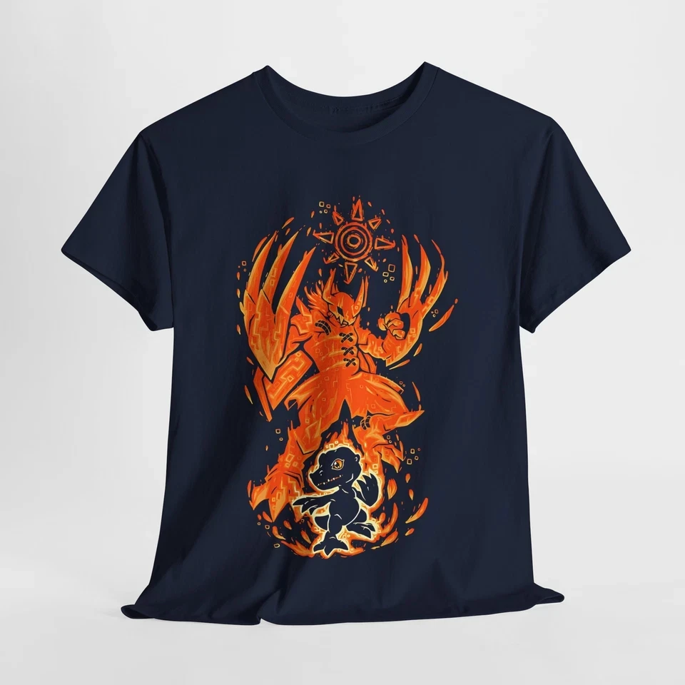 Digimon Anime Shirt, Tshirt for Men Black Shirt Gift for Fans Crew Neck Tee