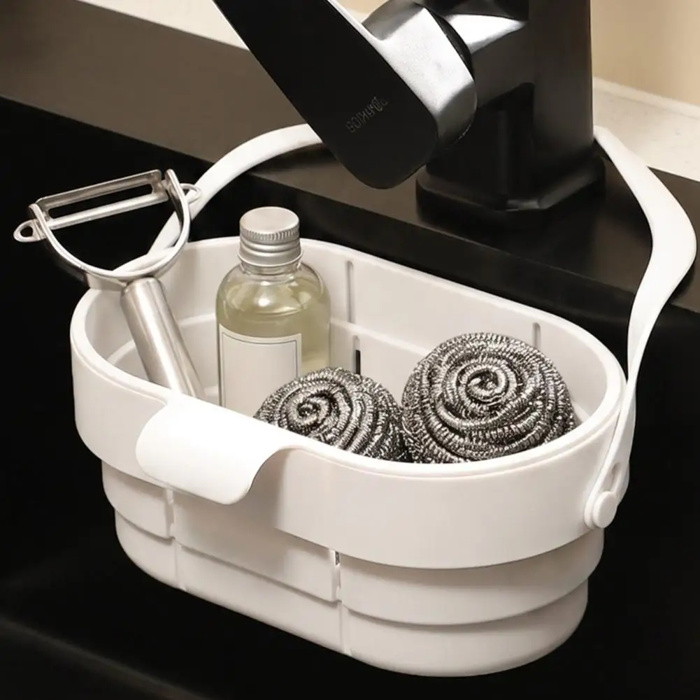 Gifts Push-type Kitchen Sink Filter Basket Anti-leakage Versatile Drain Bowl Separate Hanging Bag Grid Racks