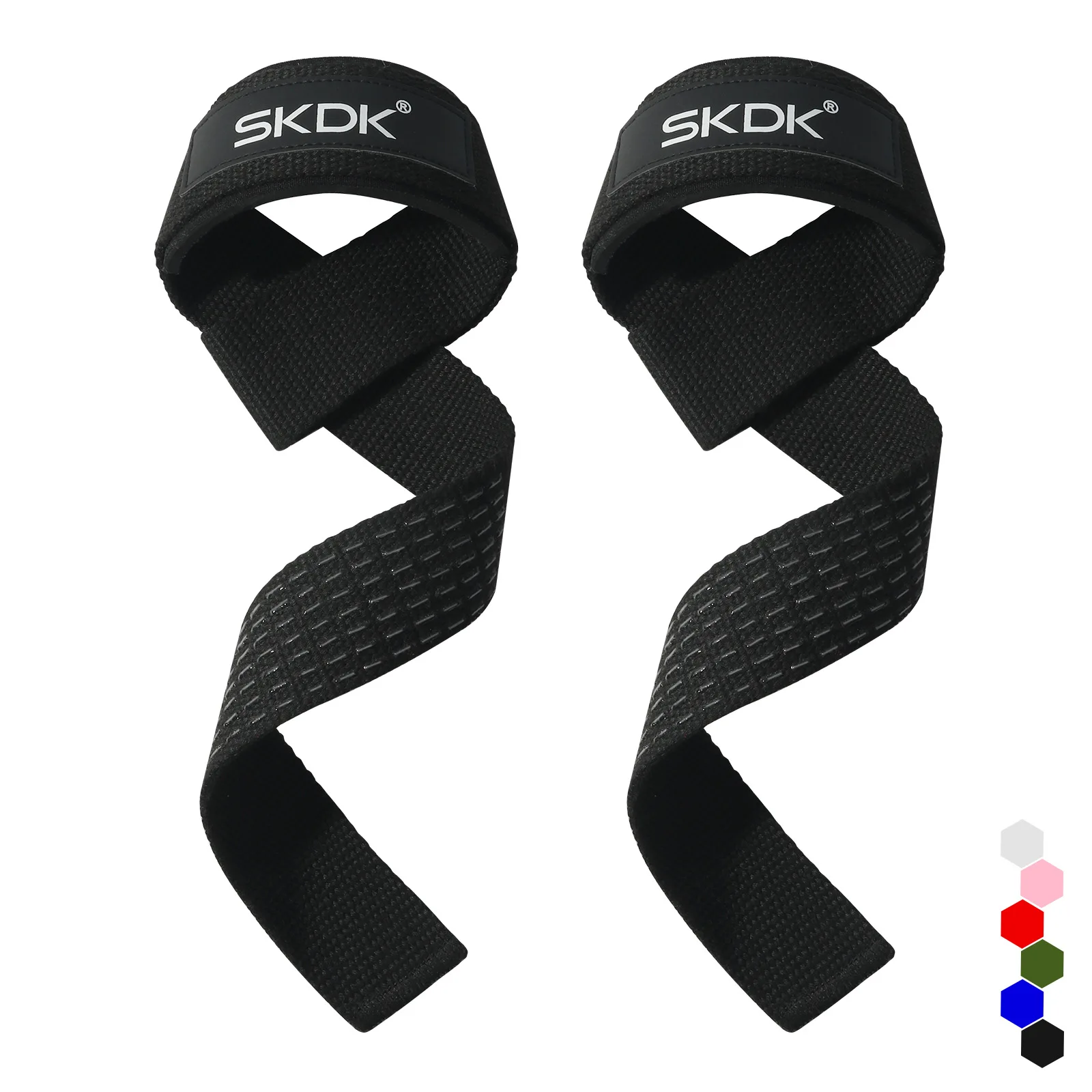 2PC sportovní posilovací pás úchop pás fitness pull-up barů pull-ups silikon protiskluzový wear-resistant deadlift pás