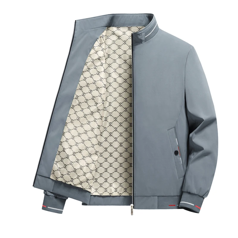 

New Autumn Winter Men's Casual Sports Jacket Fashionable Trend Windproof Portable Pocket Stand Up Collar Fashionable Coat