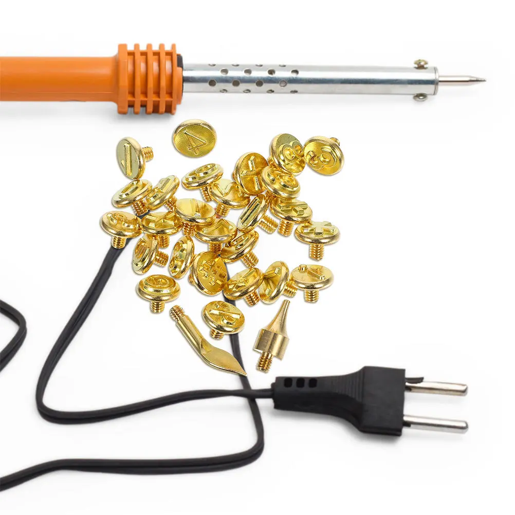 

2Sets Wood Burning Letter Tips Kit Alphabet Stamps for Creative DIY Projects on Wood Fast Results Embossing Burning Tips