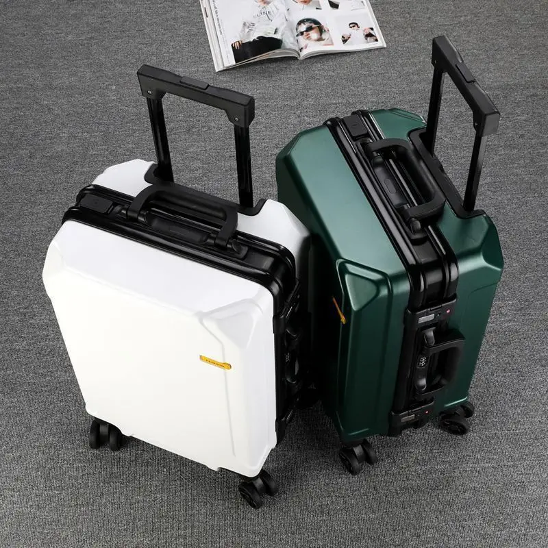 

20 Inches Suitcase Luggage Aluminum Frame Trolley Case Universal Wheel Upgraded and Thickened Boarding Suitcases Password Lock