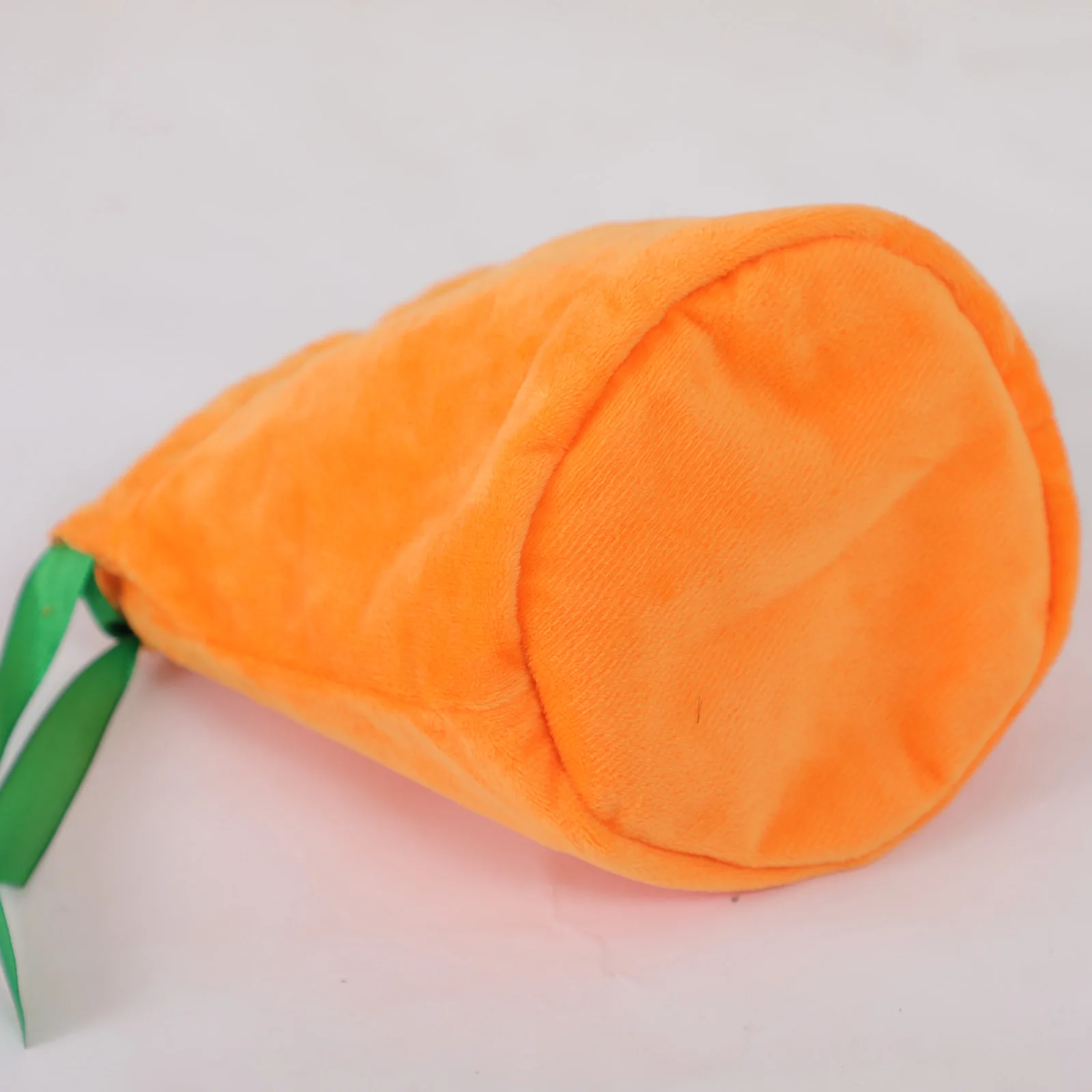 Halloween Pumpkin Gift Bag For Kids Orange Candy Bag lining Drawstring Green Ribbon Treat Or Trick Bag