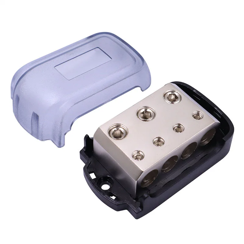 Car Stereo Audio Power Distribution Block 3x0GA In 4x4GA Out Audio Spliter Amp Power Distributor Car Audio Modification Parts