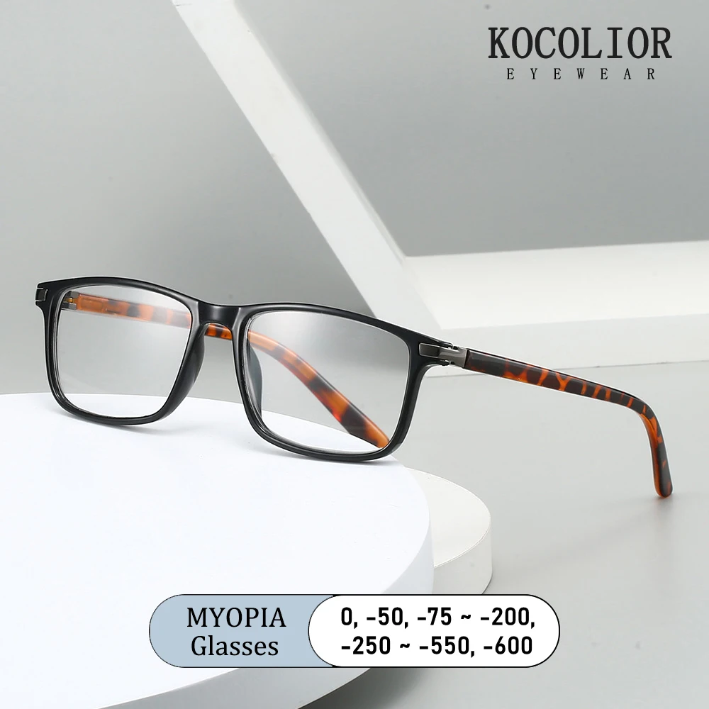 

Classic Square Vintage Frame Myopia Glasses Custom Prescription Photochromic Sunglasses Anti Blue Ray Femal Nearsight Eyewear