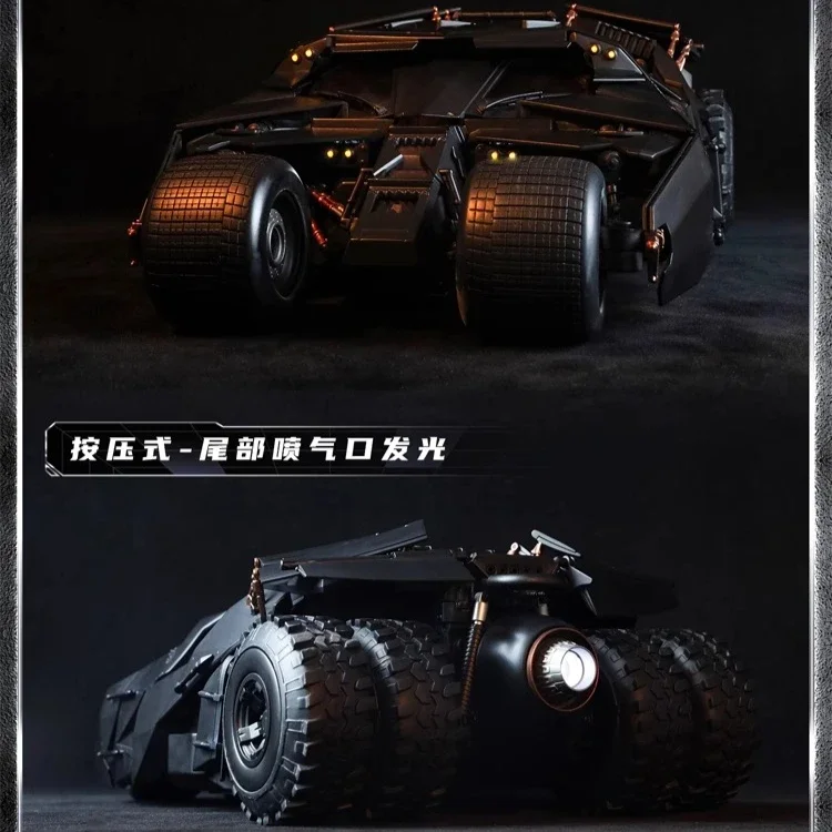 DC Batman Batmobile The Dark Knight Trilogy Assembly Series Model Bat Signal Light Suit Action Figure Assembled Tide Gift Toys