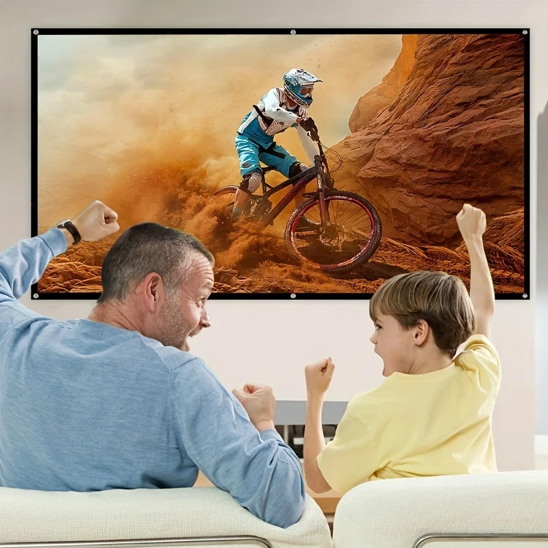 شاشة عرض محمولة قابلة للطي ، شاشة عرض ، HD ، 4K ، 3D ، داخلية ، خارجية ، شاشة أفلام مع حمل ، 84 بوصة
