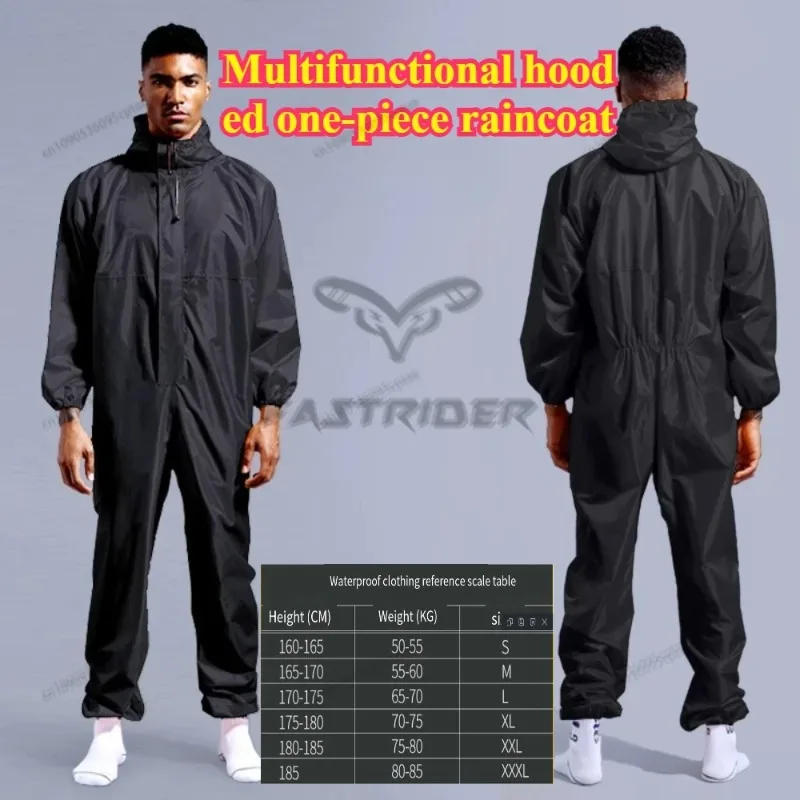 10 colors Motorcycle Rainwear Cover Outdoor Rain Coat Suit Work Clothes One-piece Raincoat Overalls Hooded Jackets dust-proof