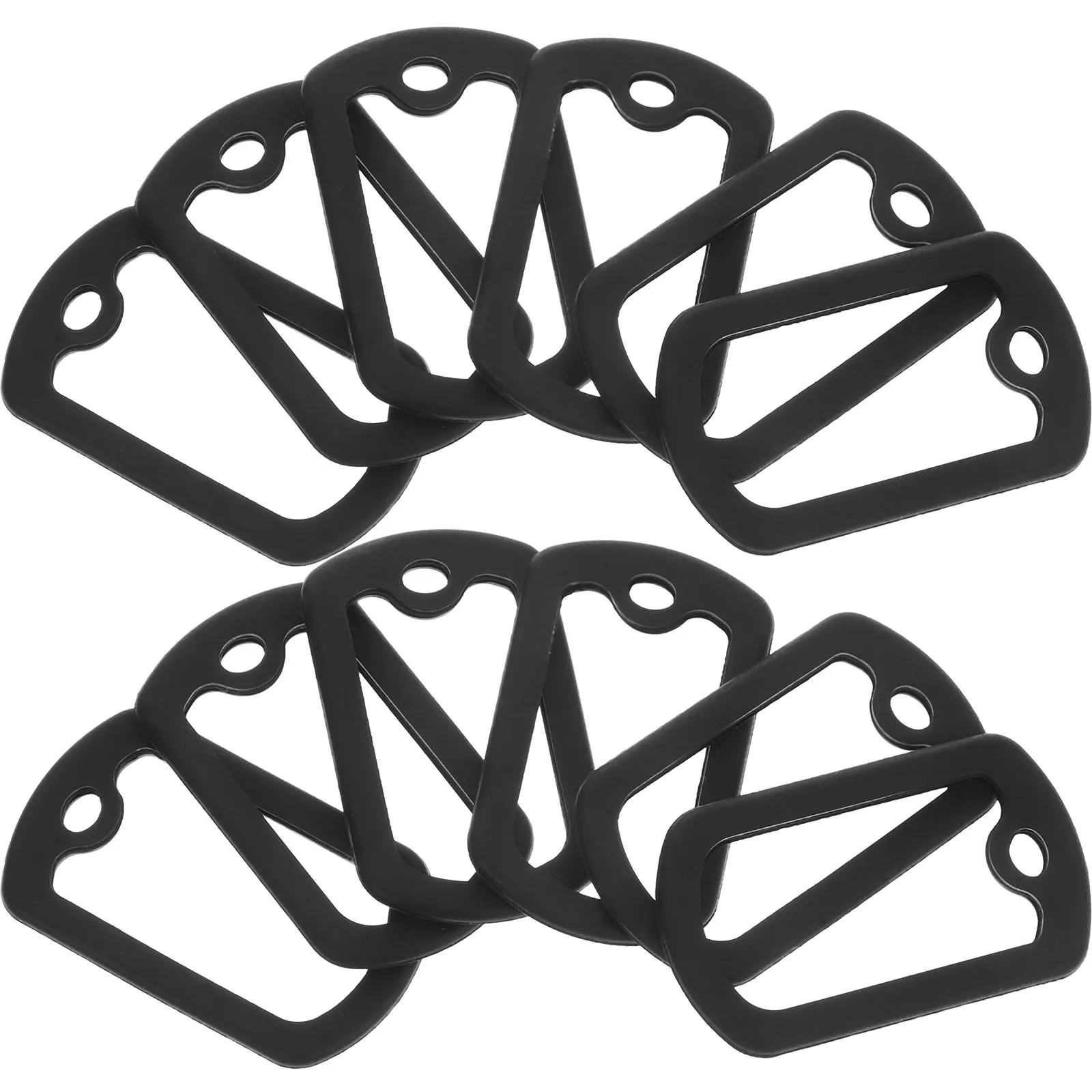 

12pcs Black Dog Tag Silicone Cover Puppy Collars Pet Thick Material Standard Tags Clanking