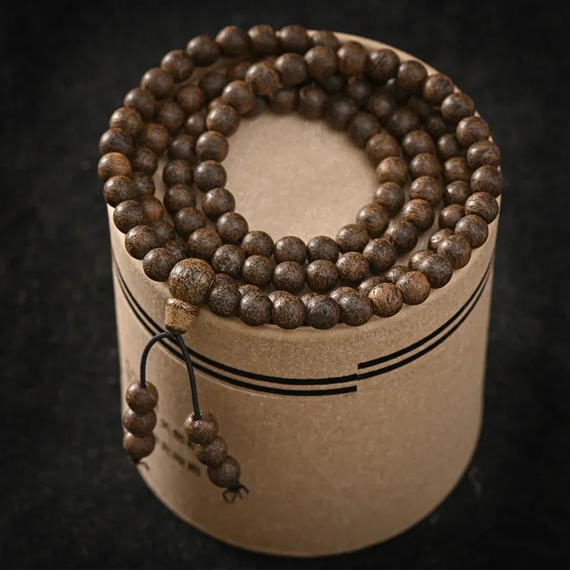 Indonesia darakan agarwood bracelet old material 108 Buddhist beads rosary men women necklaces free shipping bangle natural hot