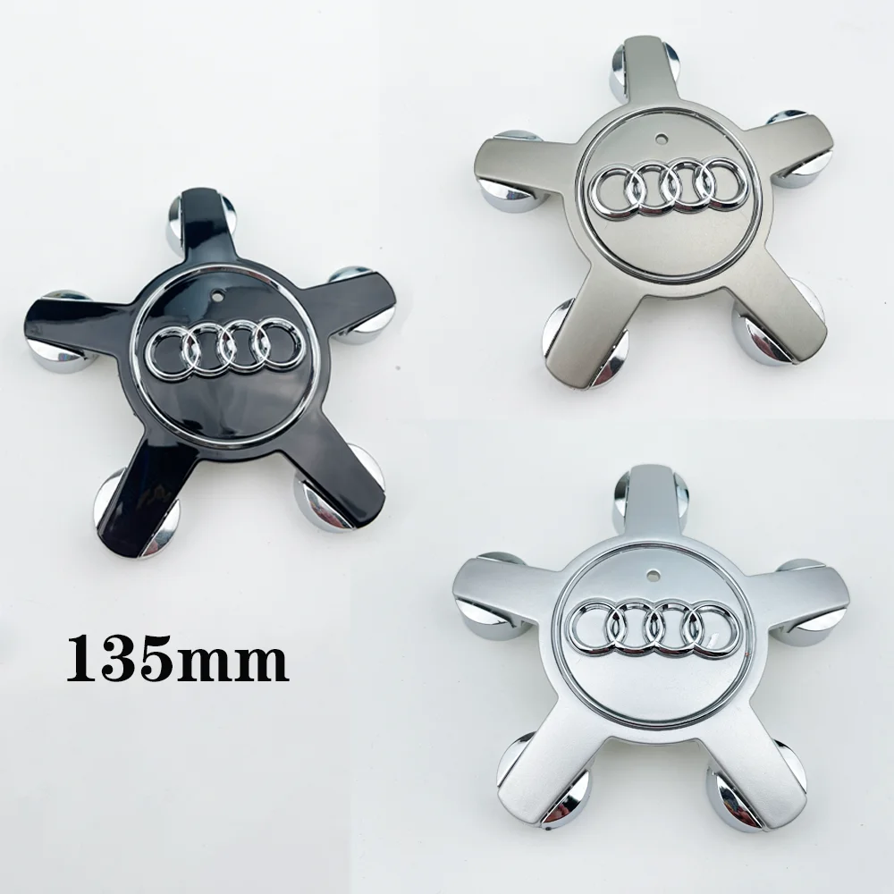 Tampas de cubo de carro para Audi, Wheel Center Cap, Hubcap Rim Covers, Auto Acessórios, 4F0601165, A4, A5, A6, A7, Q3, Q5, A3, S5, 135mm, 4pcs