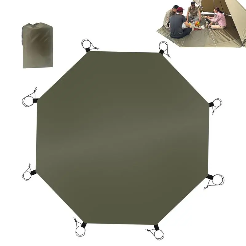 Outdoor Camping Rugs Tent Sheet Ground Camping Floor Blanket Octagonal Outdoor Waterproof Camping Tent Mat For Camping Picnics