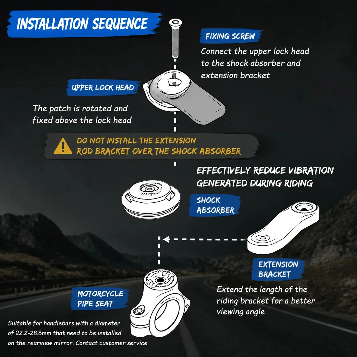Motorcycle Phone Stand Shock Absorber Absorption Modul Bracket Anti-shake Mount Bike Holder Adapter Accessories Clip Self Lock