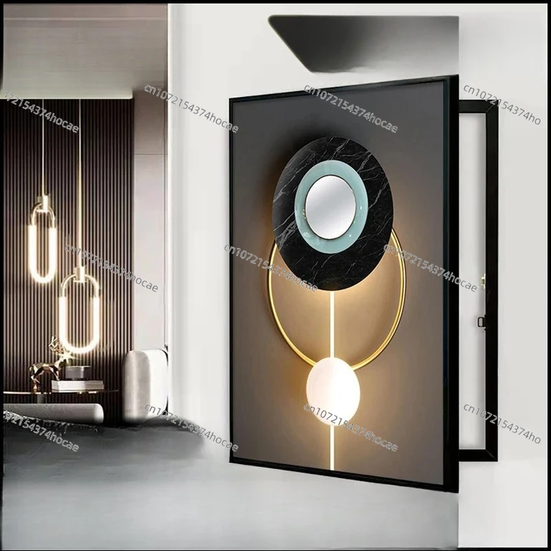 ل الشمال ديكور المنزل لوحات من صندوق كهربائي التبديل يغطي الصورة الملصقات الإبداعية جدار الفن الديكور والإطار لايف رو #3