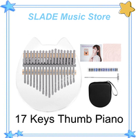 SLADE 17 Keys Thumb Piano With Eva Bag Crystal Kalimba Acrylic Finger Piano Gifts For Kids Adult Beginners & Tuning Hammer Parts