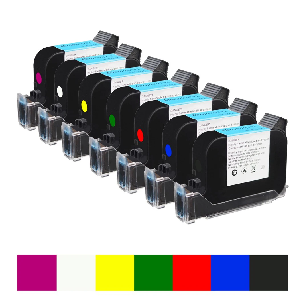 

Handheld Printer Color Black Red Blue Yellow Green Fast Dry Ink for Handheld Printer No Encrypted Half One Inch