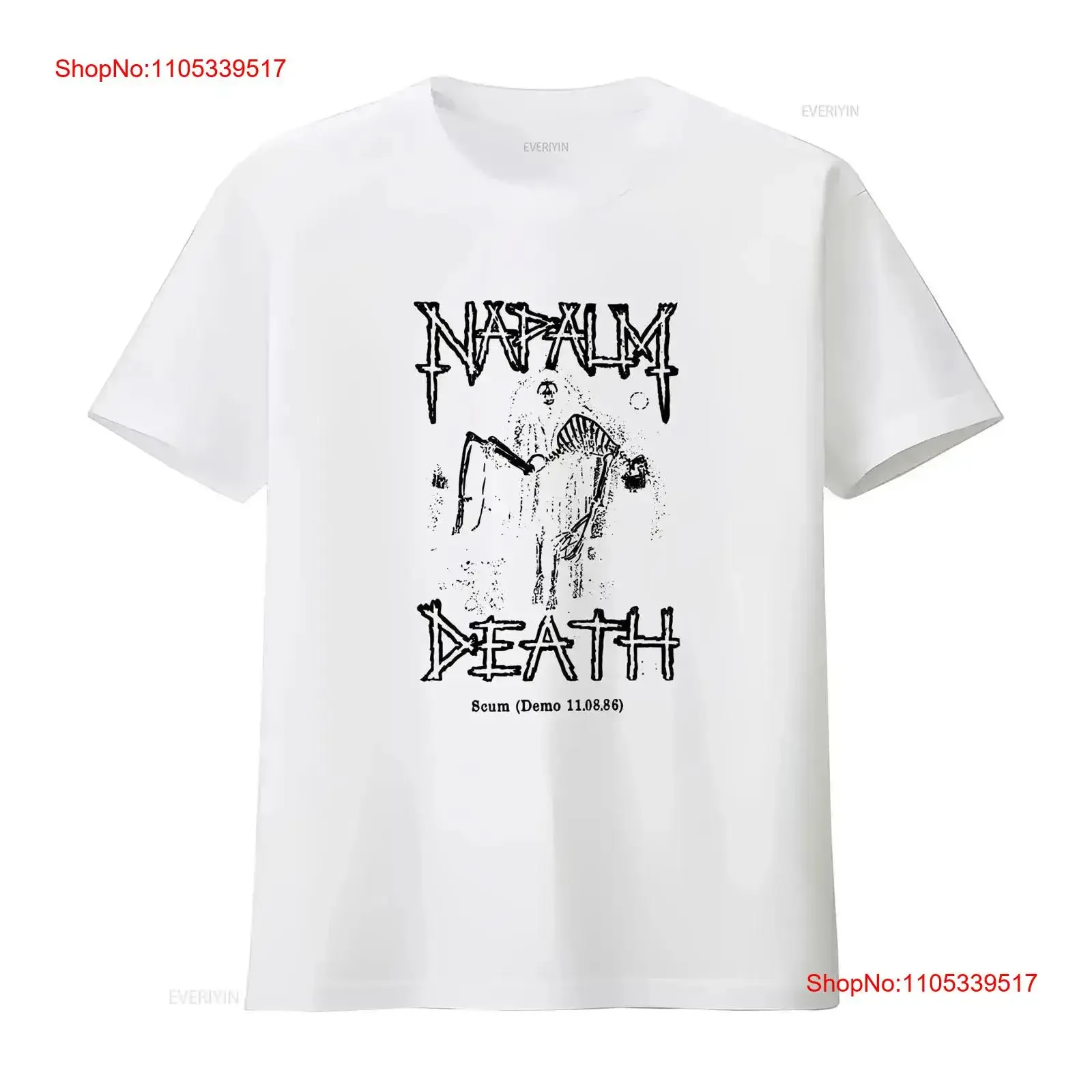 Napalm Death Scum Demo T shirt WHITE all sizes S 5XL long sleeves