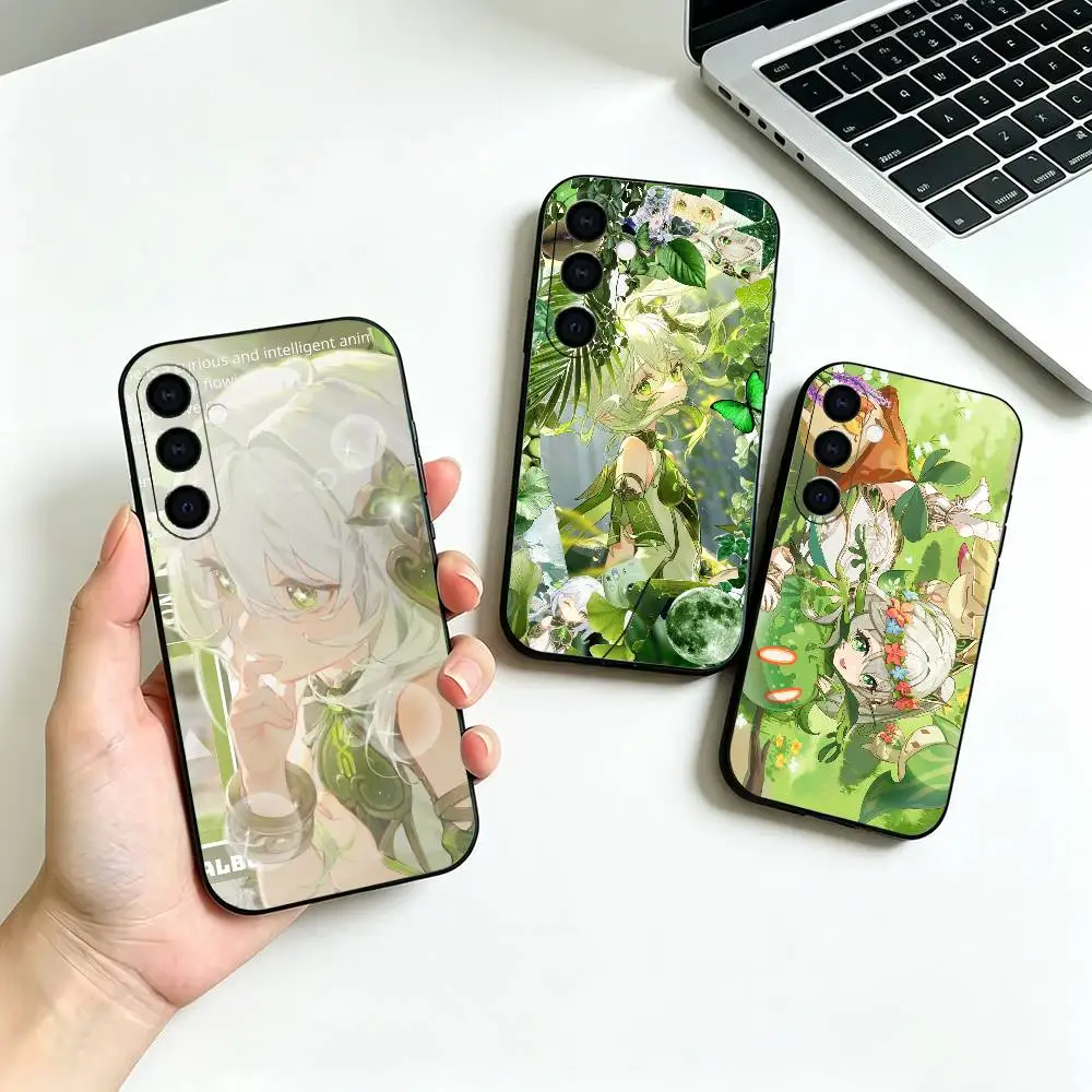 Game N-Nahida Genshin Impact Black Soft Silicone Phone Case for Samsung Galaxy A73, A42, A72, A70, A53, A52, A51