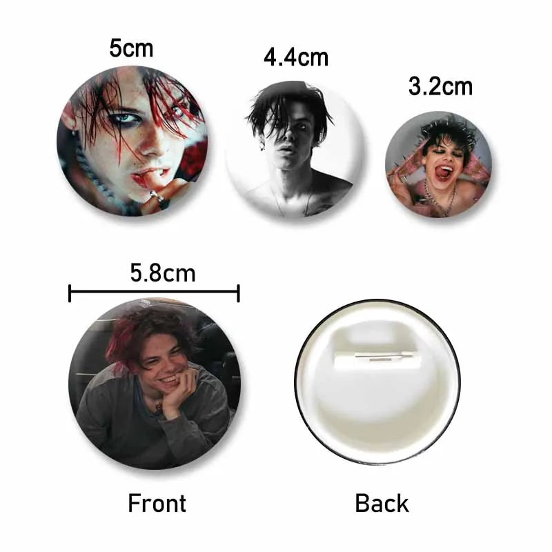 Singer YUNGBLUD Creative Soft Button Pins Punk Round Brooch Backpack Clothes Lapel Badge Jewelry Accessories Collectible Gifts