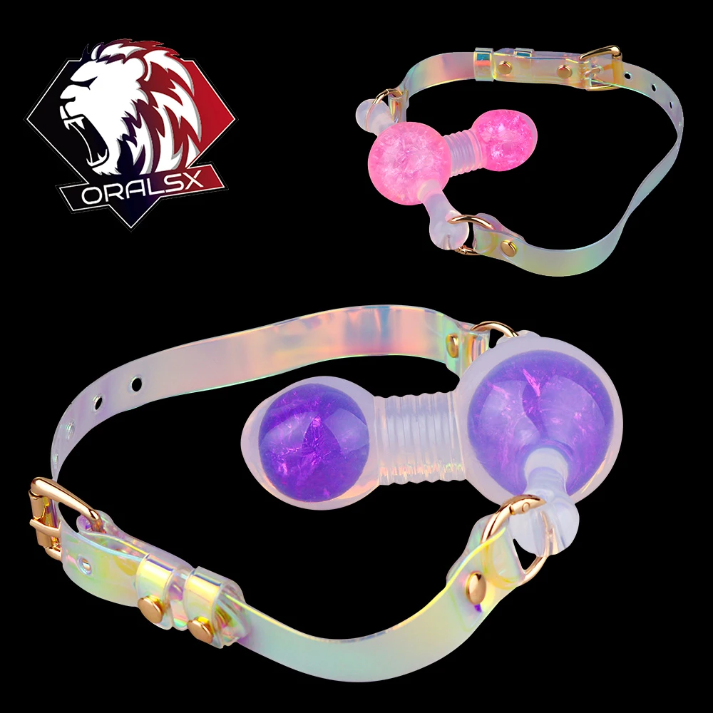 ORALSX لينة سيليكون الفم الكمامات الاختراق حزام قابل للضبط الكرة الكمامة عبودية والعتاد الكبار الجنس لعب للمرأة الرجال الملحقات 18 +