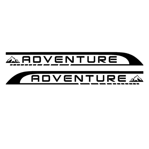 2pcs motorhome camper van caravan stickers decal graphic for adventure mountain camping