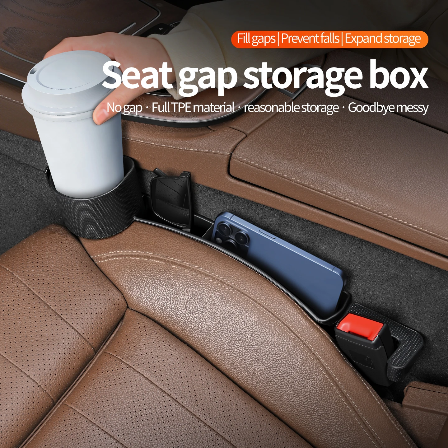 

Новый органайзер для зазора между сиденьями автомобиля 2026 года, подстаканник, держатель для бутылок, внутренние крючки для подвешивания предметов, универсальные автозапчасти