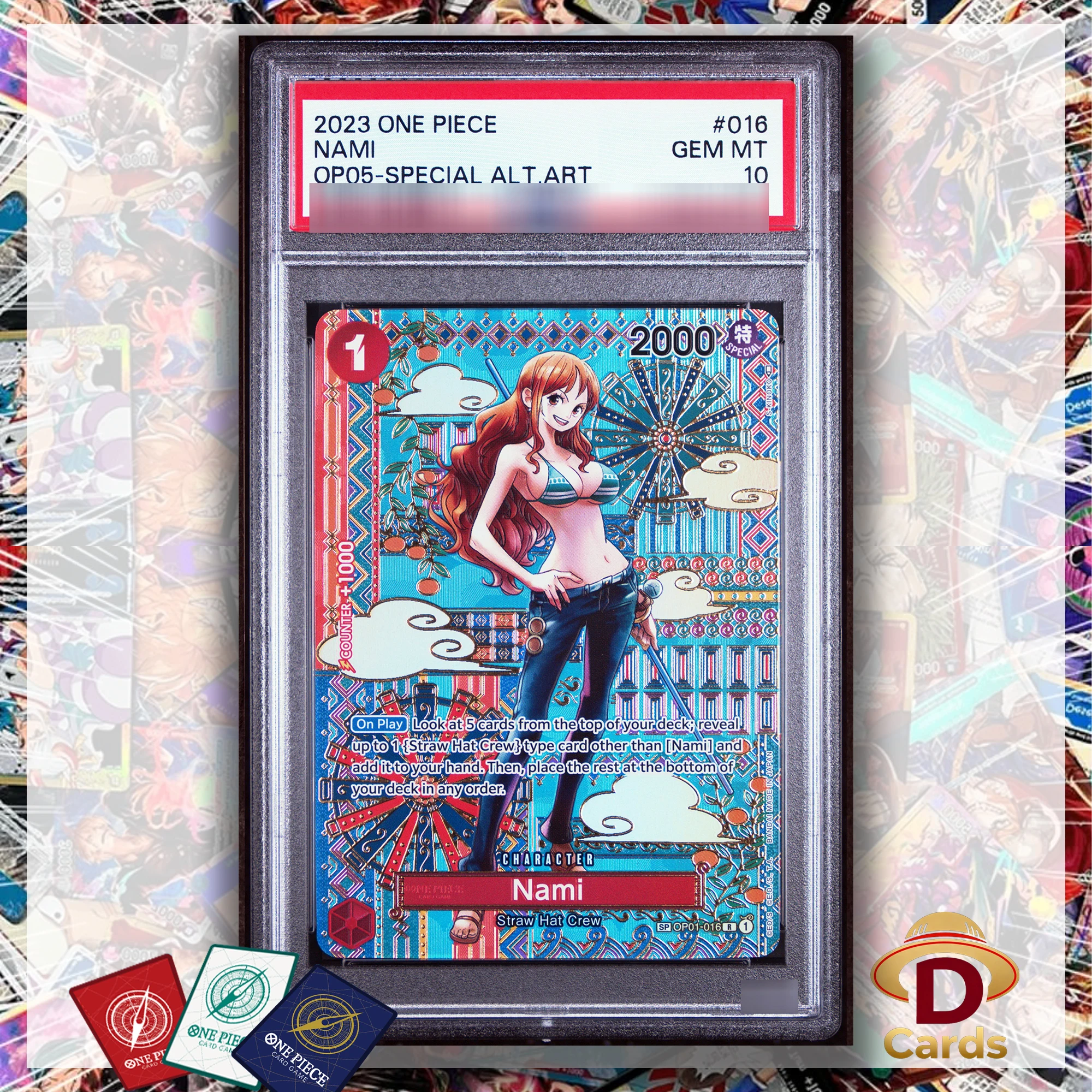 

Nami OP01-016 One Piece Card Special Alternate Art Set P/S/A10 Gemmt10 Card Collectibles Game Anime Proxy Cards Foil SP Ver.
