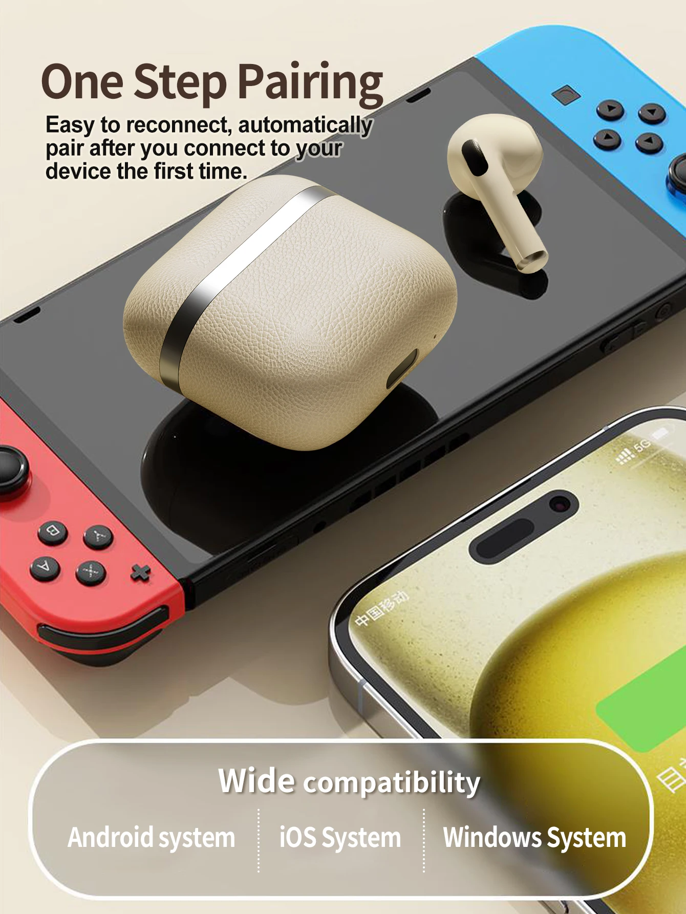 หูฟังบลูทูธไร้สาย TWS แบบใส่ในหู สำหรับเล่นเกม เสียงคุณภาพสูง HIFI ใช้ได้กับ iPhone 16 15 14 Android iOS อุปกรณ์เสริมสำหรับเกม