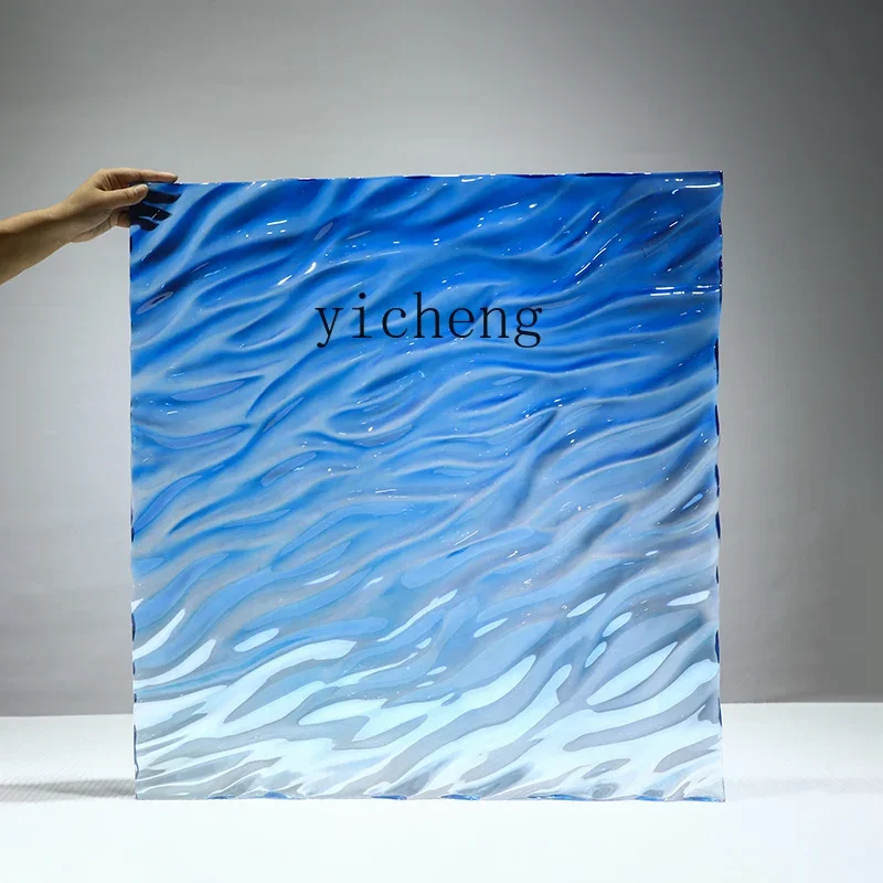 BJ-17  abstract water wave transparent resin pendant wall decoration model room wall art installation