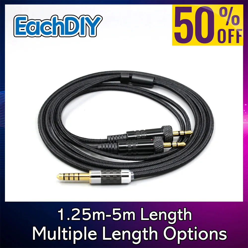 

6.5mm XLR 4.4mm Super Soft Headphone Nylon OFC Cable For Sony MDR-Z1R MDR-Z7 MDR-Z7M2 With Screw To Fix Earphone headset 7531