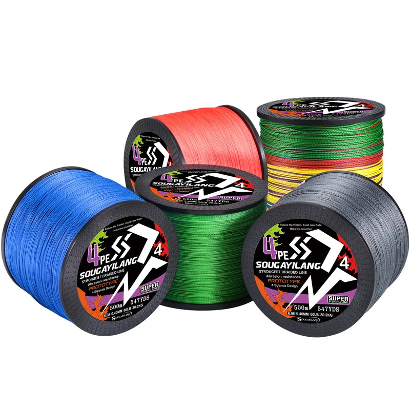 Sougayilang 100M 300M 500M 8 Strands Braided Line 18-88LB Multifilament PE Braided Fishing Line Super Strong for Salt Freshwater
