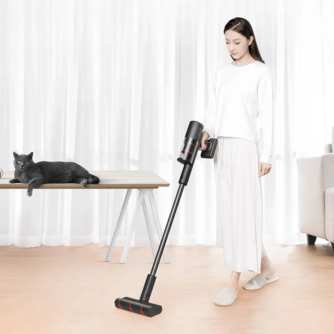 New XIAOMI MIJIA Light Feather Wireless Handheld Vacuum Cleaner Household Sweeping Multifunctional Brush 21 KPa Cyclone Suction