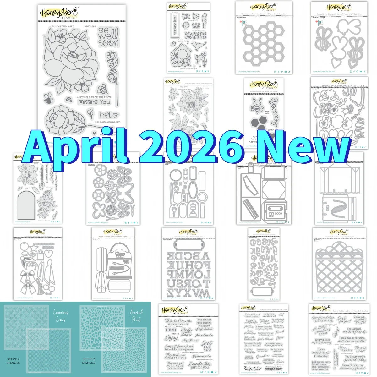 Heart Florals Honeycomb Metal Cutting Dies Clear Stamps Stencil for DIY Scrapbook Diary Decoration Embossing April 2026 New