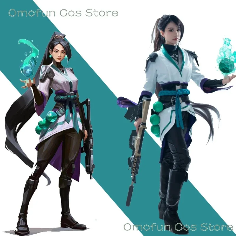 

Игры VALORANT Sage, костюмы для косплея, парики, персонаж аниме, комическое шоу, одежда для выступлений, карнавальные костюмы на Хэллоуин, мужские и женские